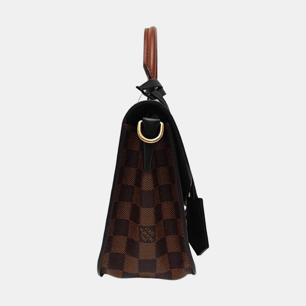 BEAUMARCHAIS Damier Ebene Coated Canvas Brown