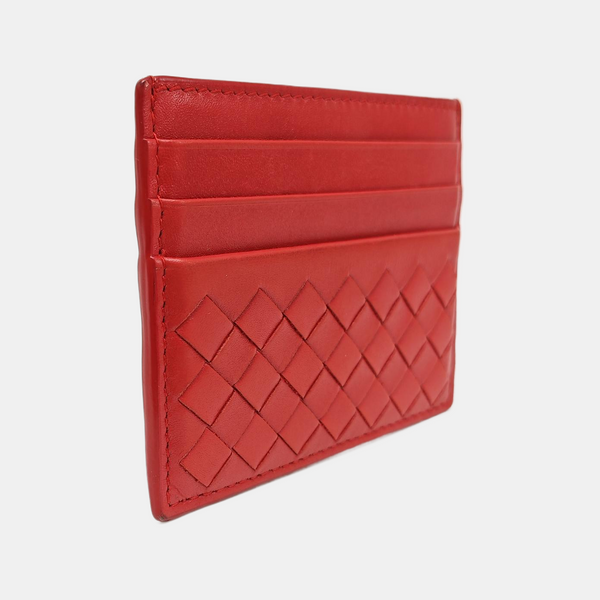 Calfskin Card Holder Red
