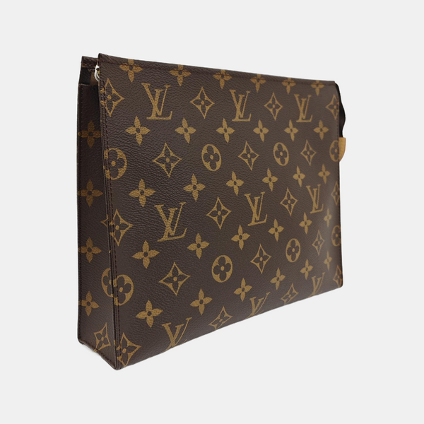 TOILET POCKET 26 Monogram Coated Canvas Brown
