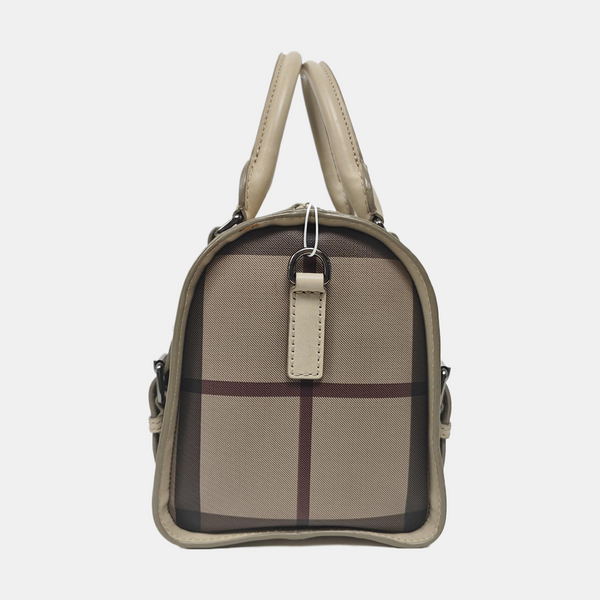 Coated Canvas Shoulder Bag Gray