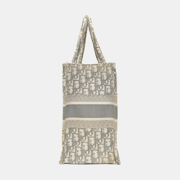 Book Tote Medium Oblique Canvas Gray