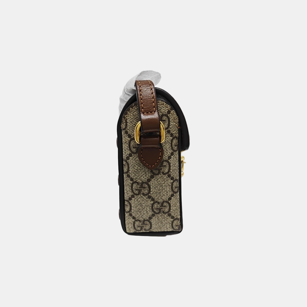 Horsebit 1955 Mini Monogram Coated Canvas Beige