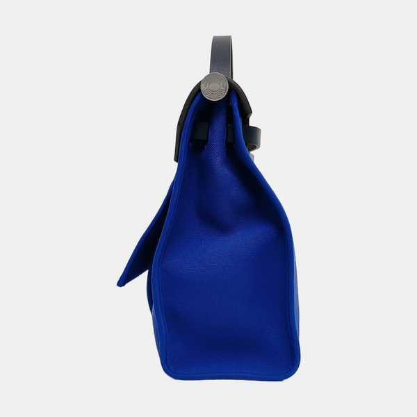 Authenticated pre-owned Herbag 31 Canvas Blue - Shoulder Bag at Looply