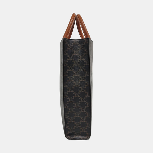 CABAS CELINE Small Coated Canvas Brown