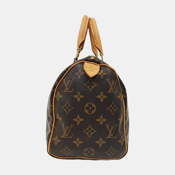 SPEEDY 25 Monogram Coated Canvas Brown