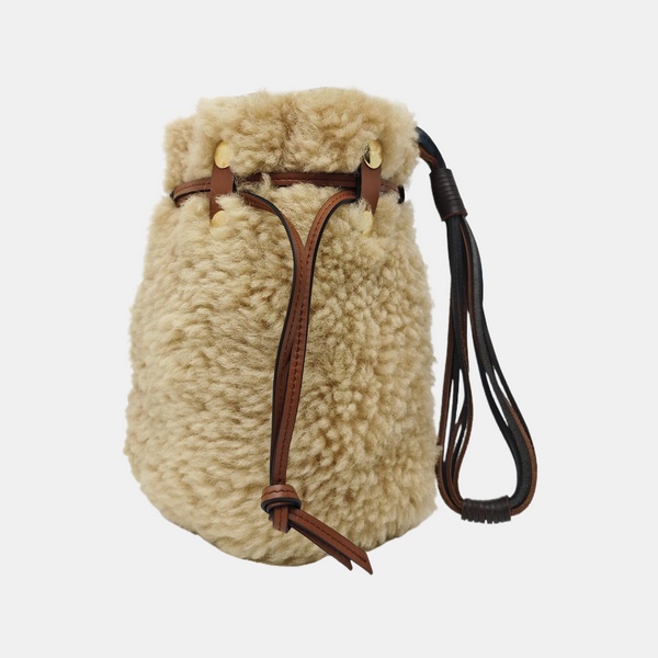 Fabric Bucket Bag Brown