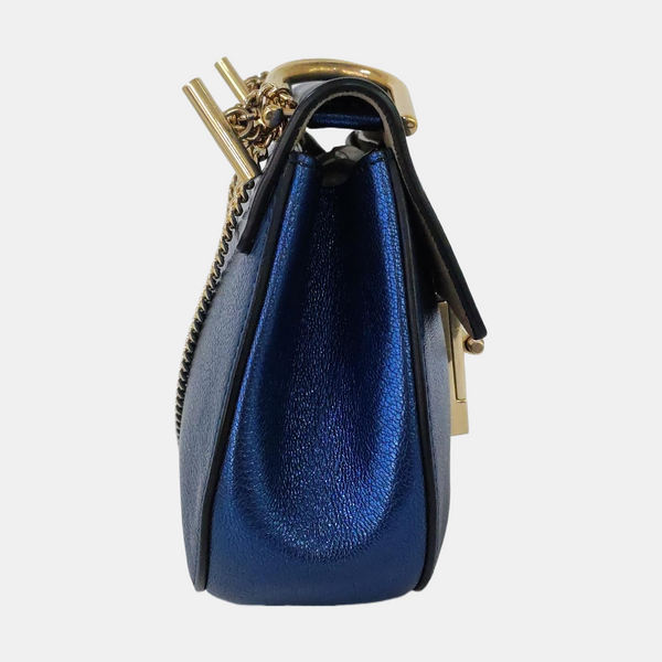 Drew Mini Calfskin Blue