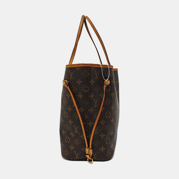 NEVERFULL MM Monogram Coated Canvas Brown