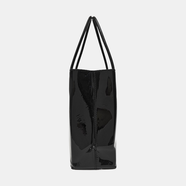 Shopping Bag Super Mini Patent Leather Black