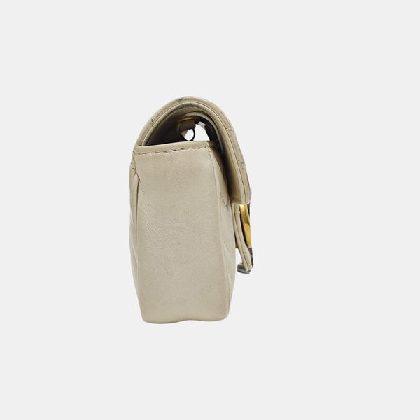 GG Marmont Mini Quilted Calfskin White