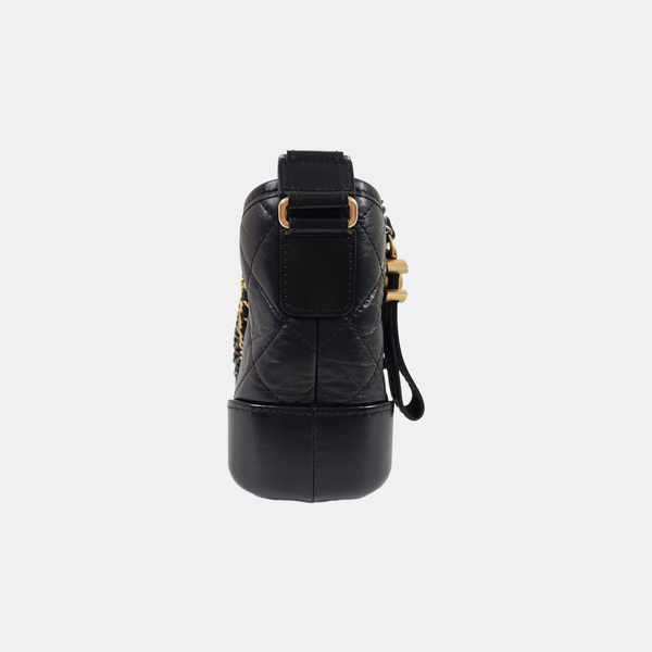 GABRIELLE Small Quilted Calfskin Black