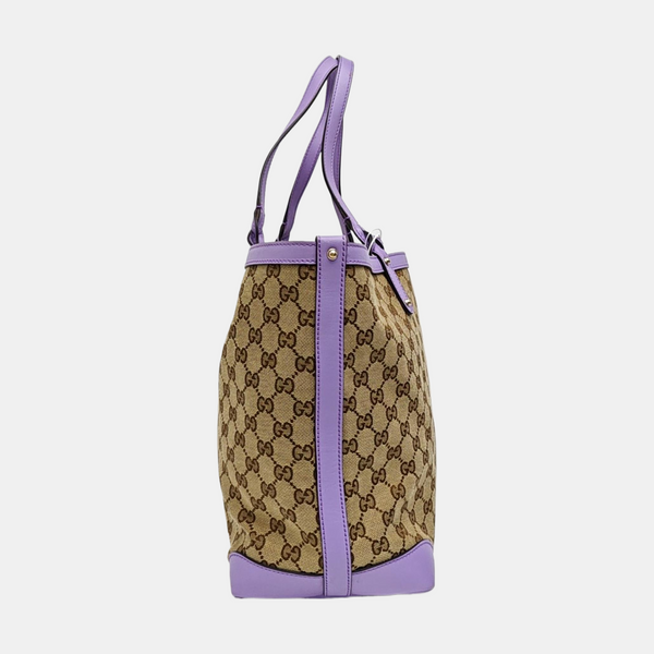 Monogram Canvas Tote Bag Brown