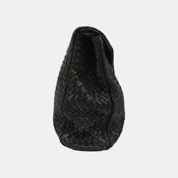 Calfskin Top Handle Bag Brown