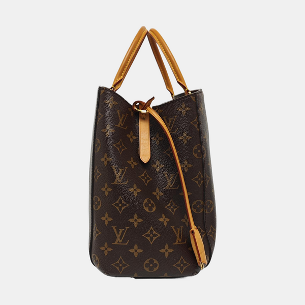 MONTAIGNE GM Monogram Coated Canvas Brown