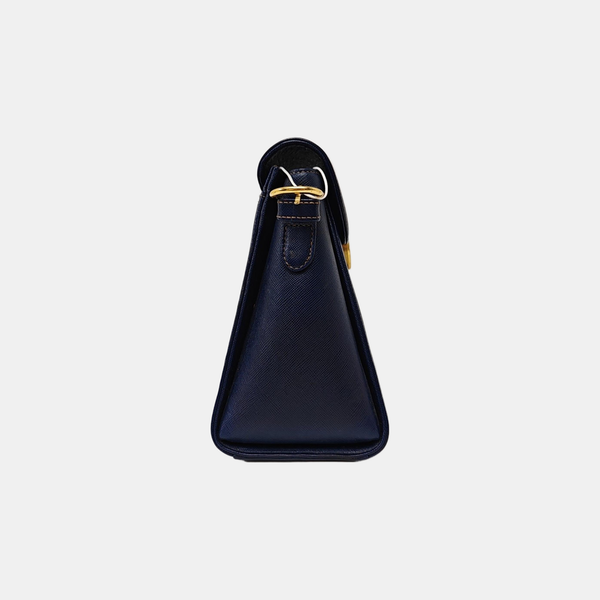 Leather Shoulder Bag Blue