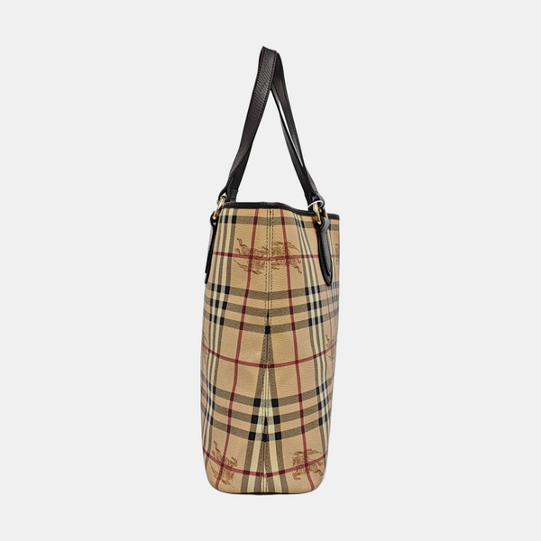 Coated Canvas Tote Bag Beige