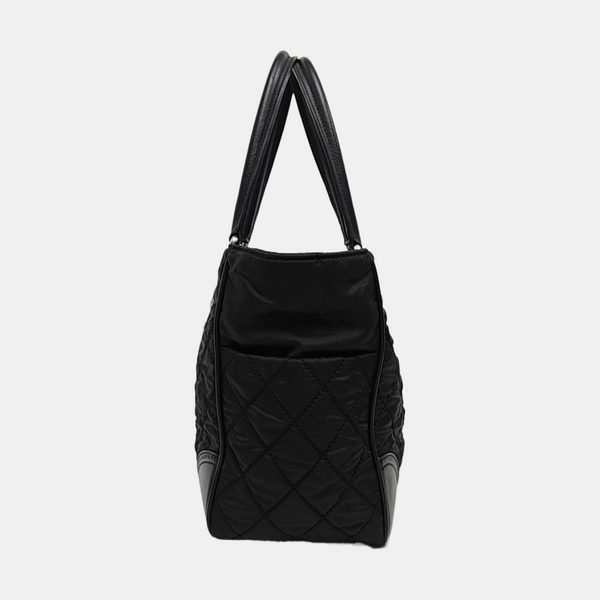 PARIS NEW YORK Quilted Fabric Black