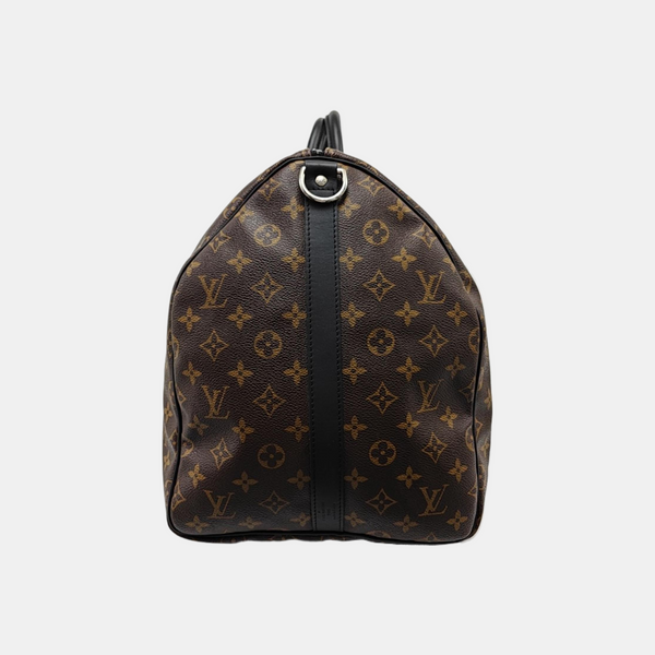 KEEPALL 55 Monogram Coated Canvas Brown