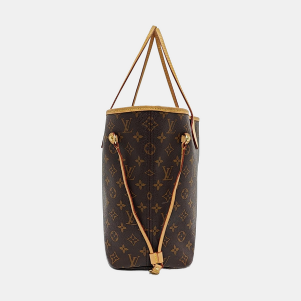 NEVERFULL MM Monogram Coated Canvas Brown