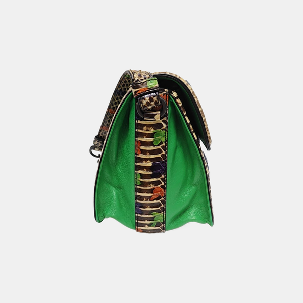 Quilted Calfskin Shoulder Bag Green