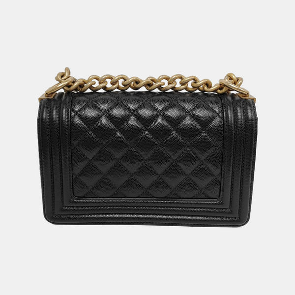 BOY CHANEL Small Quilted Calfskin Black