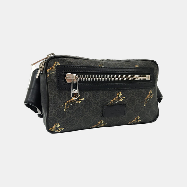 GG Supreme Monogram Coated Canvas Black