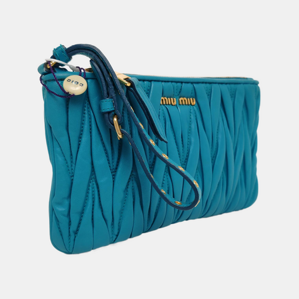 Matelassé Quilted Lambskin Blue