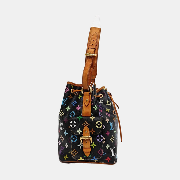 LV × TM NÉONOÉ MM Monogram Coated Canvas Black