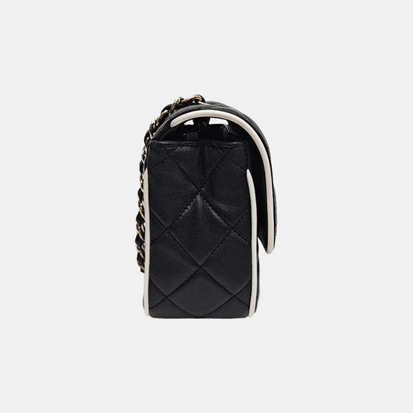 Quilted Lambskin Crossbody Bag Mini Black