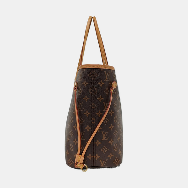 NEVERFULL MM Monogram Coated Canvas Brown