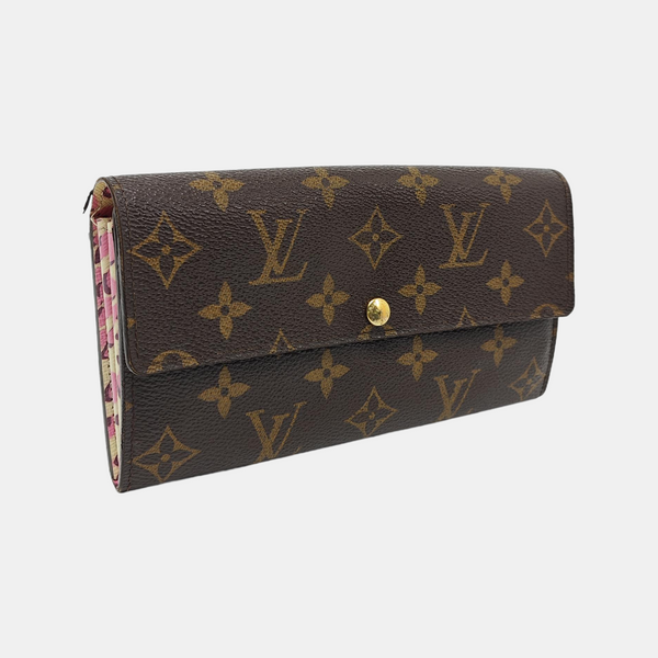 PORTE MONNAIE Monogram Coated Canvas Brown Wallet