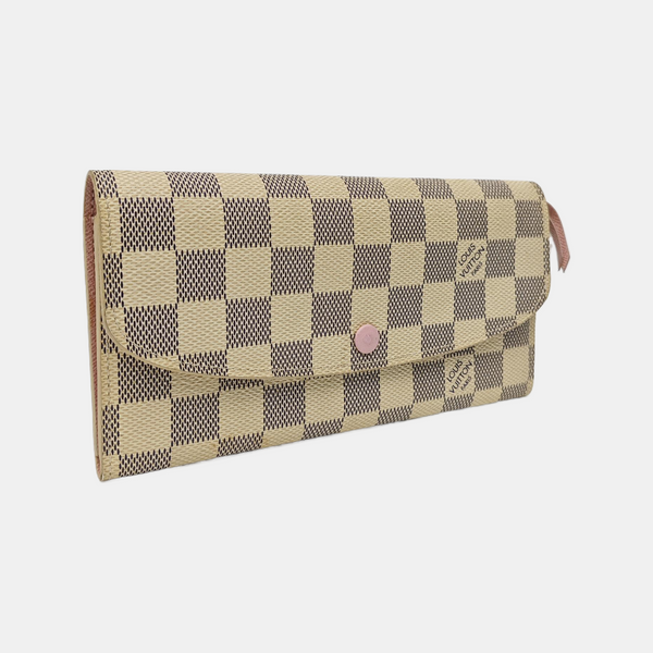 EMILIE Damier Azur Coated Canvas White Wallet
