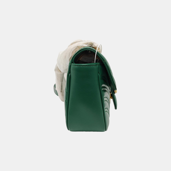 GG Marmont Small Quilted Calfskin Green
