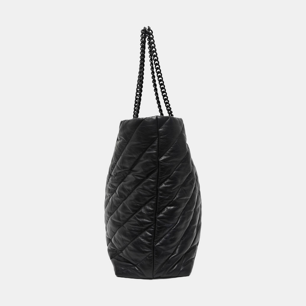 Crush Large Quilted Calfskin Black
