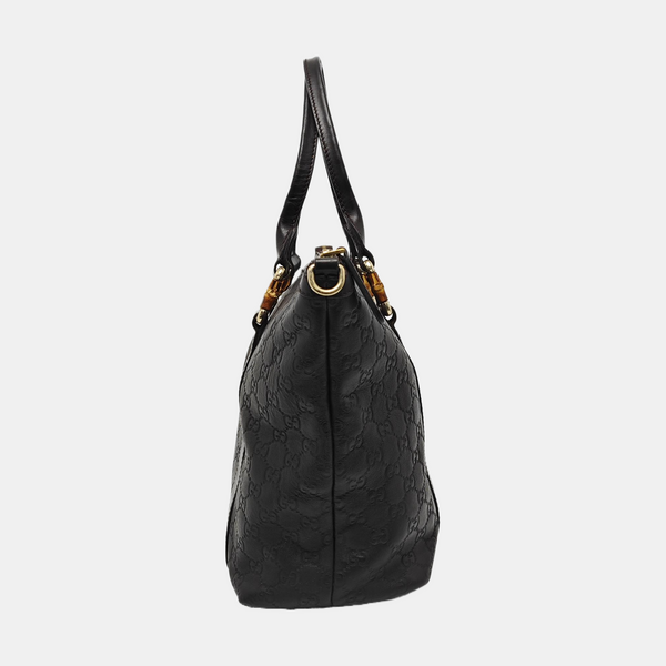 Monogram Calfskin Top Handle Bag Brown