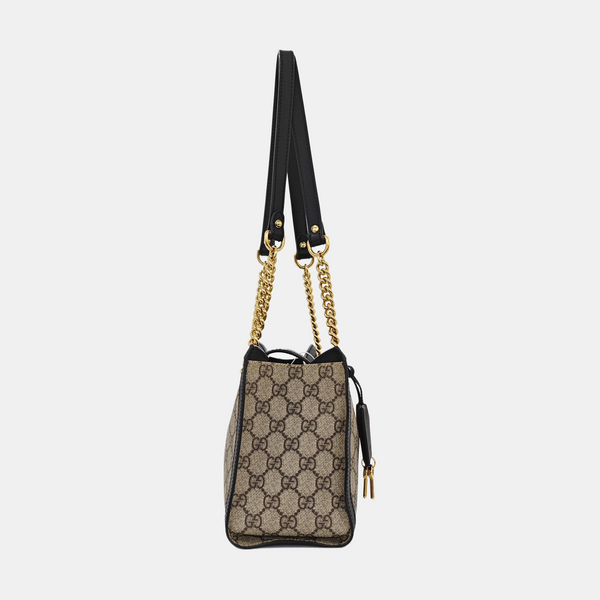 Padlock Small Monogram Coated Canvas Beige
