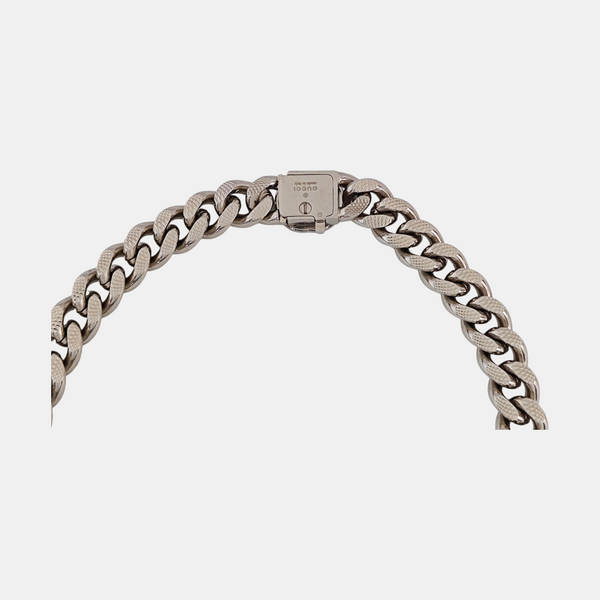 Interlocking G Metal Silver Necklace