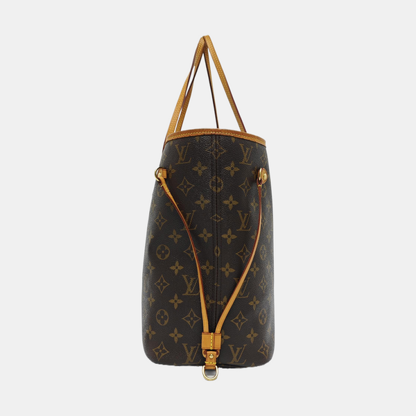 NEVERFULL MM Monogram Coated Canvas Brown