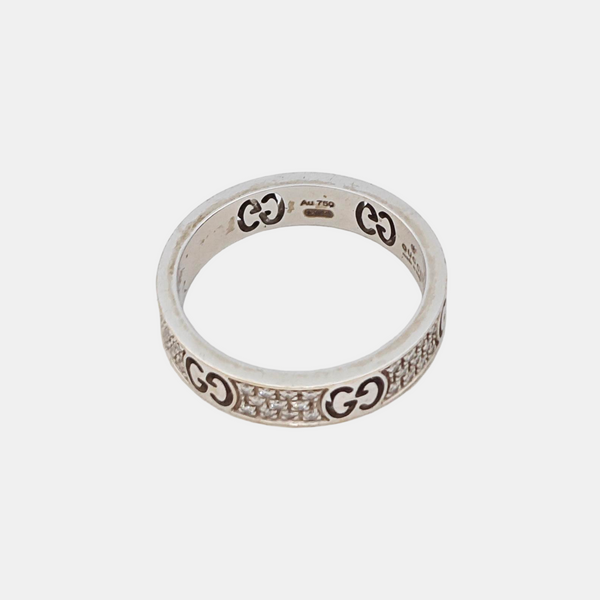 Icon 18k White Gold Silver Ring HK 15