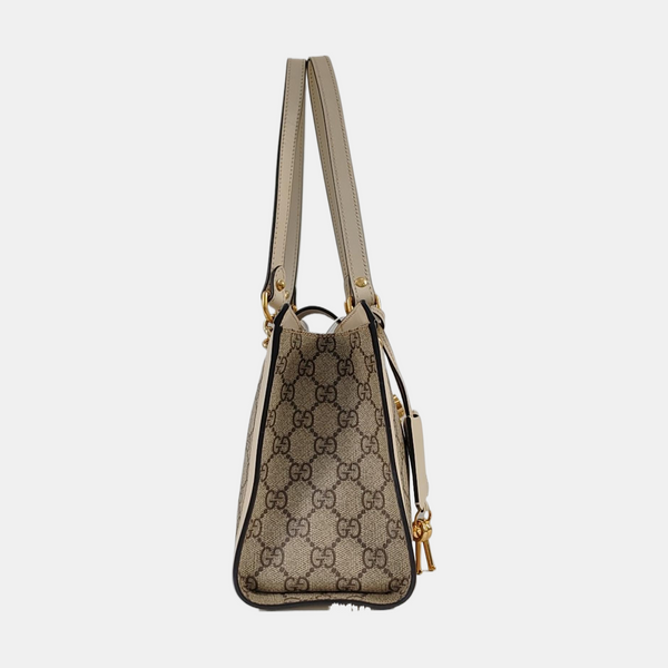 Padlock Small Monogram Coated Canvas Beige