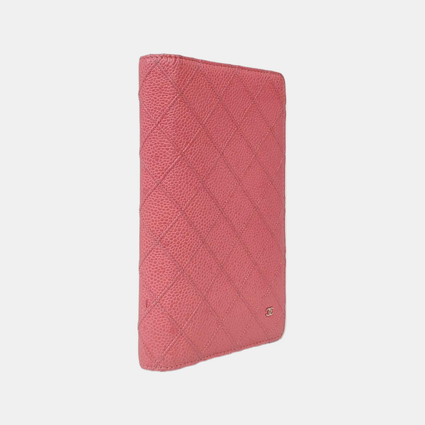 Quilted Calfskin Wallet Pink