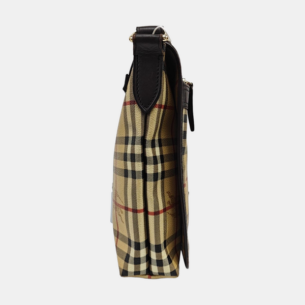 Coated Canvas Shoulder Bag Beige