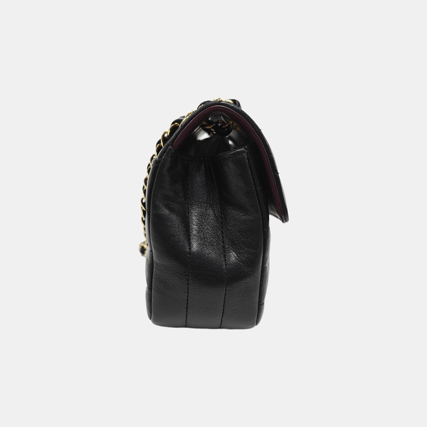 Quilted Lambskin Crossbody Bag Black