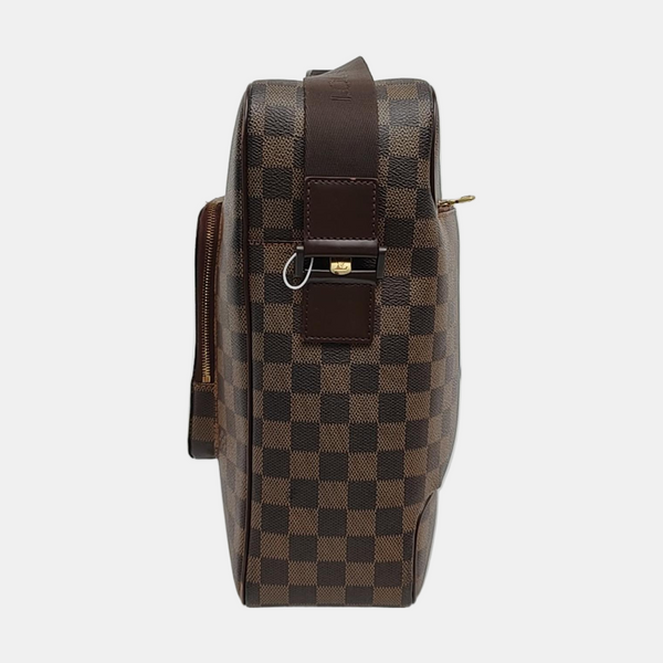 OLAV MM Damier Ebene Coated Canvas Brown