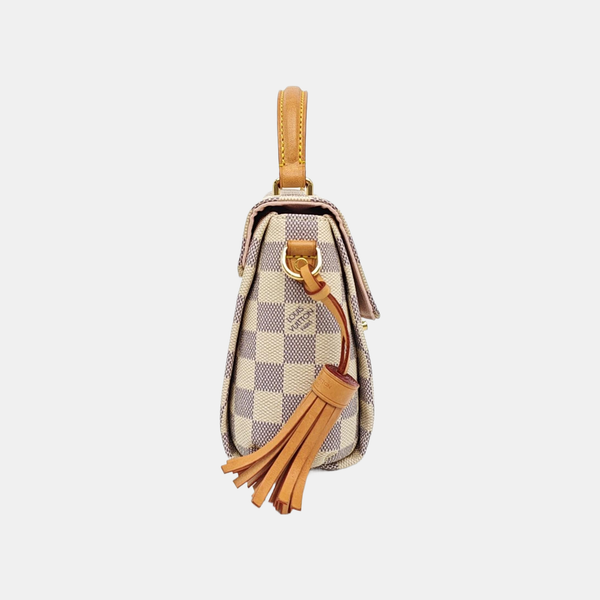CROISETTE Damier Azur Coated Canvas White