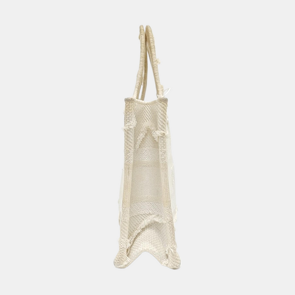 Authenticated pre-owned Book Tote Mini Canvas White - Tote Bag at Looply