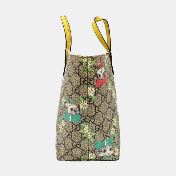 Coated Canvas Tote Bag Beige