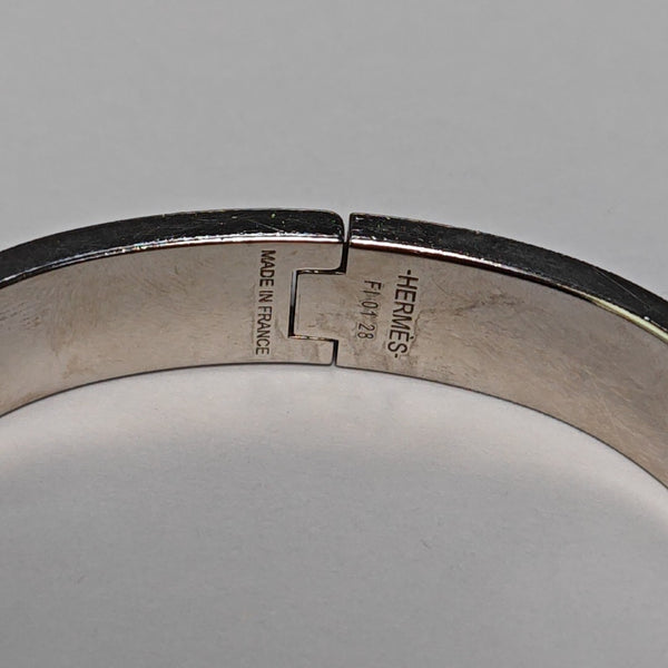 Clic H Metal Silver Bangle