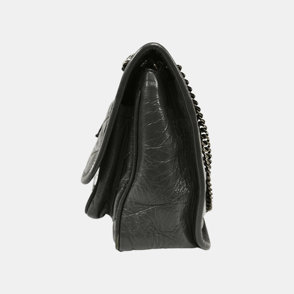 NIKI Small Chevron Calfskin Gray