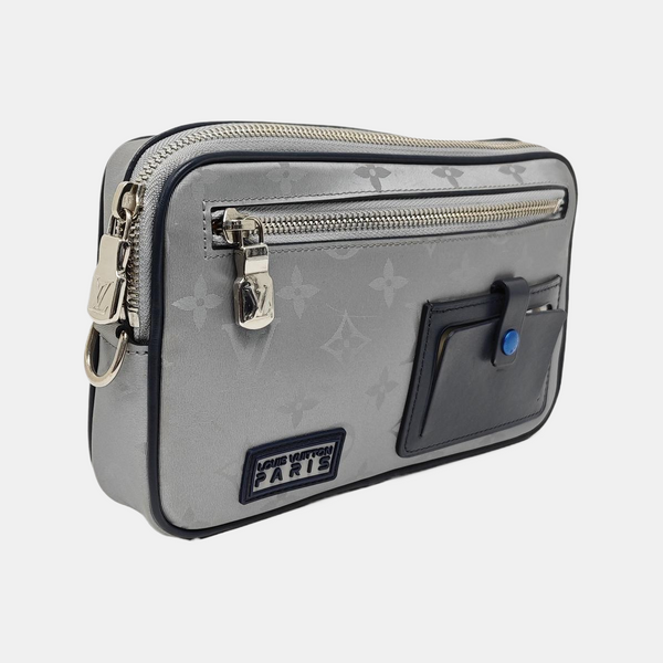 ALPHA Monogram Coated Canvas Silver